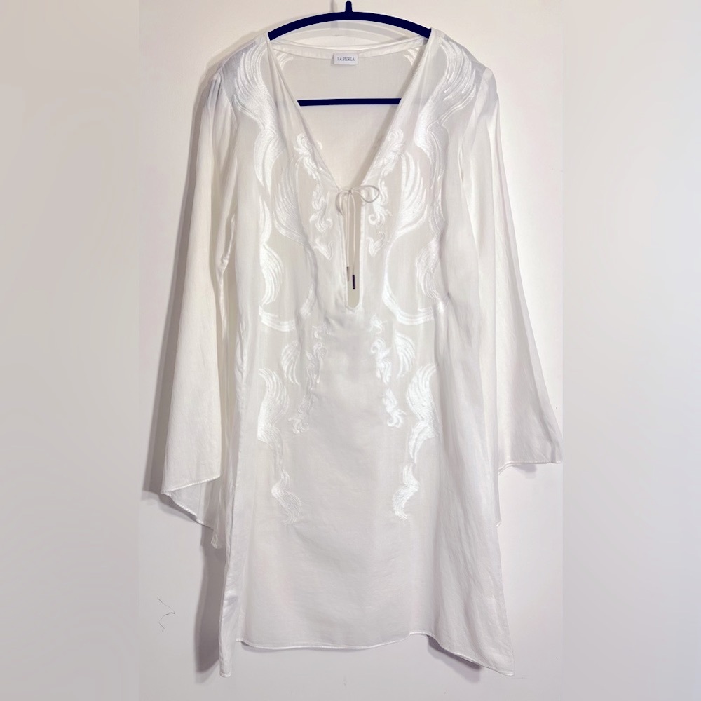 La Perla In Abito White Embroidered Bikini Cover Up
